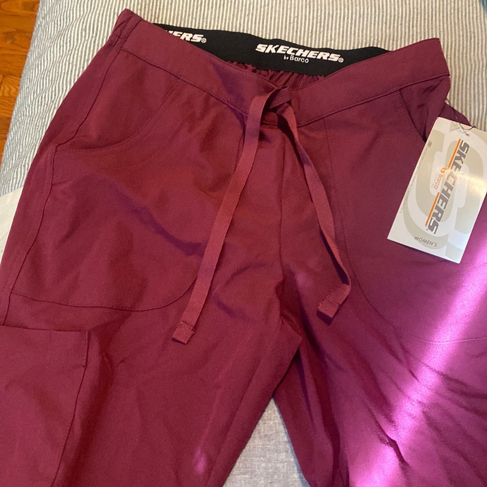 Wine XS Sketcher by Barco Scrub bottoms
